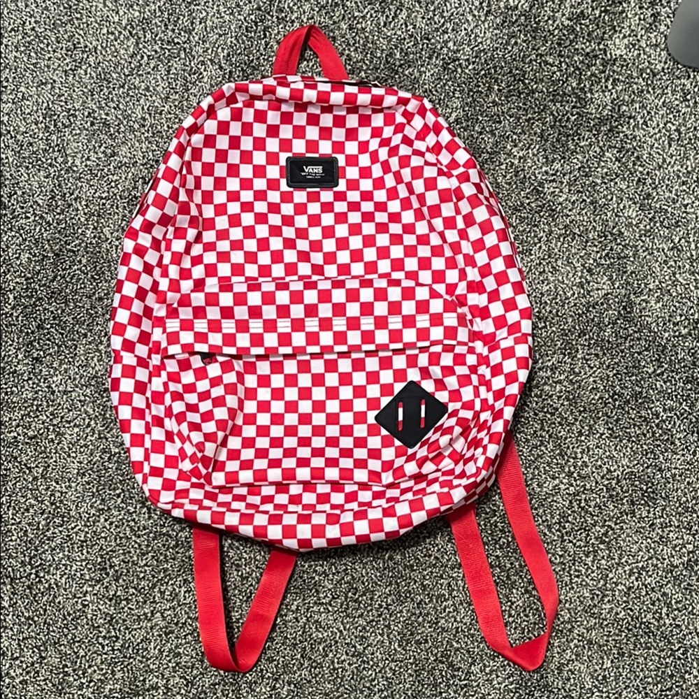 Vans Red & White Checkered Backpack